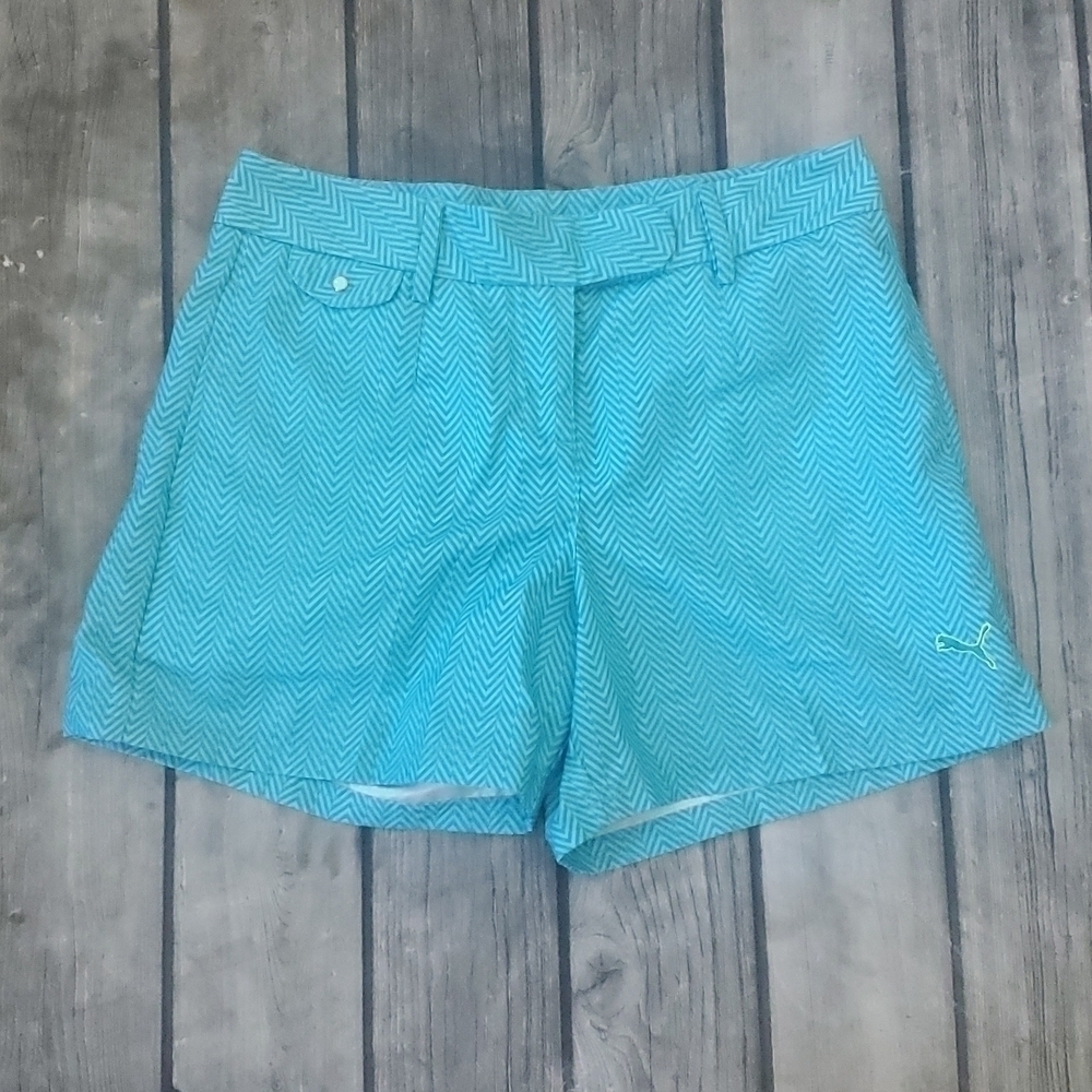 Ladies Teal/Turquoise Puma Golf Shorts Sz 4